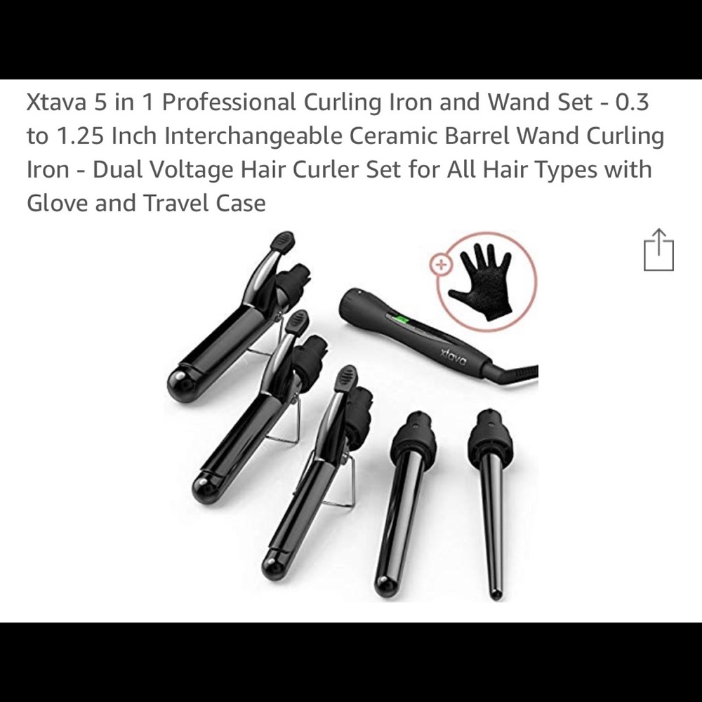 Xtava 5 in 1 curling iron wand